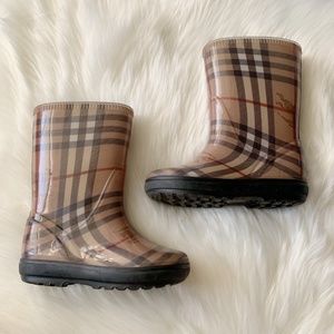 Burberry Haymarket Check Rain Boot Toddler